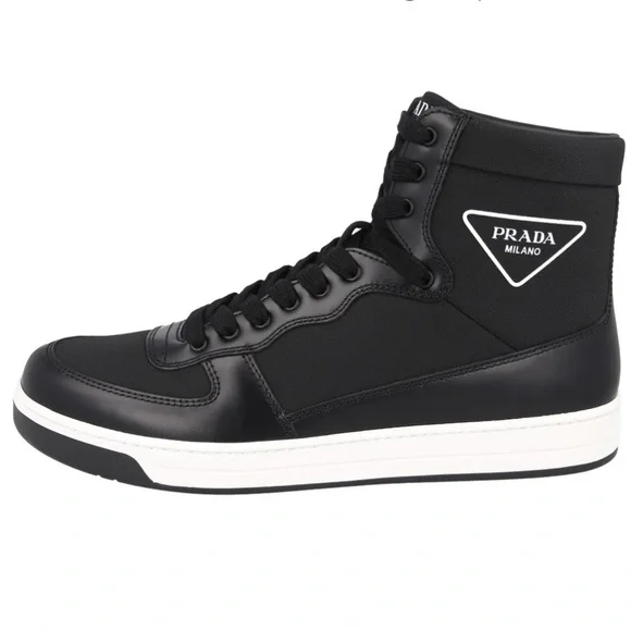 PRADA***Black Nylon High Top Sneakers***EU 36; US 6 $1090 - Picture 5 of 7